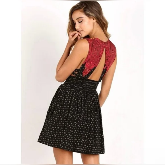Free People Walking Through My Dreams mini dress L - Picture 3 of 9